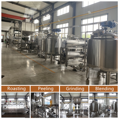 300-2000KG / H Fıstık Ezmesi Üretim Hattı Fıstık Ezmesi Freze Makinesi LNG