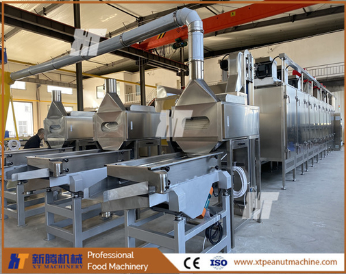 İyi bir fiyat. Yarım Ayırma Kavrulmuş Yer Fıstığı Soyma Makinesi 800kg / h Fıstık Çıkarma Makinesi çevrimiçi