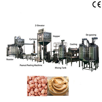 İyi bir fiyat. 500kg/h-1000kg/h Peanut Butter Production Line with 200-300 Meshes Fineness for Roasting and Blanching çevrimiçi