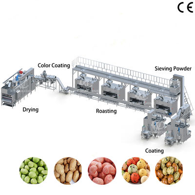 İyi bir fiyat. 500-1000kg/h Kapasite Paslanmaz Çelik Gıda Derecesi Fındıklar Kaplama ve PLC Kontrol Paneli ile fırınlama Üretim hattı Gıda Kızartma İşleme Tesisi çevrimiçi