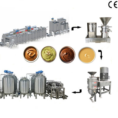 İyi bir fiyat. Fıstık Ezmesi Üretim Hattı Fındık İşleme Tesisleri için 500kg / h-1000kg / h Kapasiteli Badem Fıstık Ezmesi İşleme Ekipmanları çevrimiçi