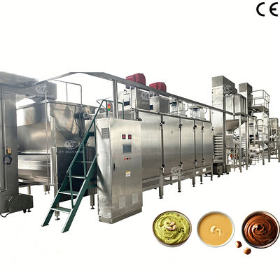 İyi bir fiyat. Kapasite 1000kg/saat Fıstık ezmesi üretim hattı Tamamen kapalı steril üretim ile Fıstık ezmesi işleme ekipmanları çevrimiçi