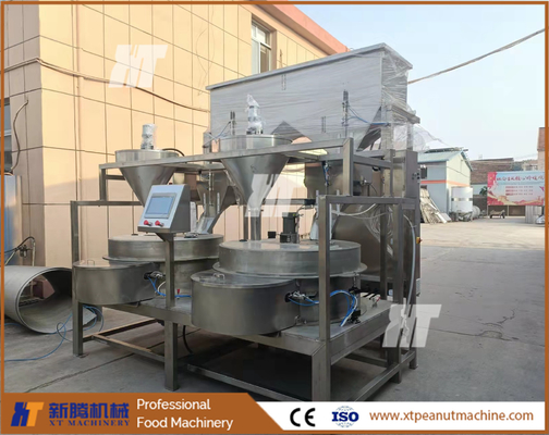 SUS304 Fıstık Burger Kaplama Makinesi 300kg / H Otomatik Şeker Kaplama Makinesi