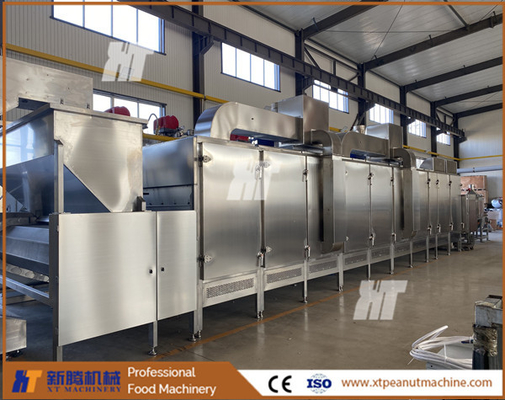1000kg / H Sürekli Kavurma Makinesi SUS304 Otomatik Kuruyemiş Kavurma Makinesi