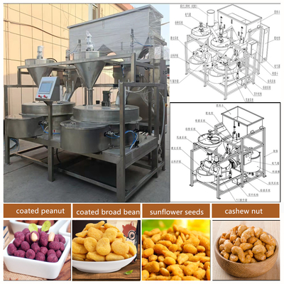 PLC denetleyicisi Otomatik Fıstık Kaplama Makinesi 150-600kg/h kapasite