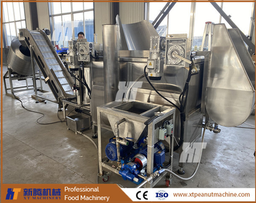 İyi bir fiyat. Kızartma Yer Fıstığı Tatlandırma Makinesi 350kg / H İçin Kararlı Fıstık Fritöz Makinesi çevrimiçi