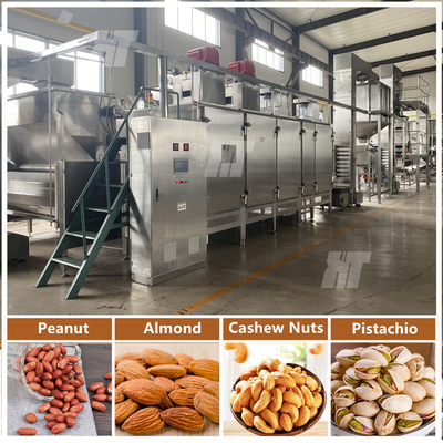 Sürekli 300kg/h-2000kg/h Kapasiteli Kuruyemiş Kavurma Kızartma Süresi 5-15dk