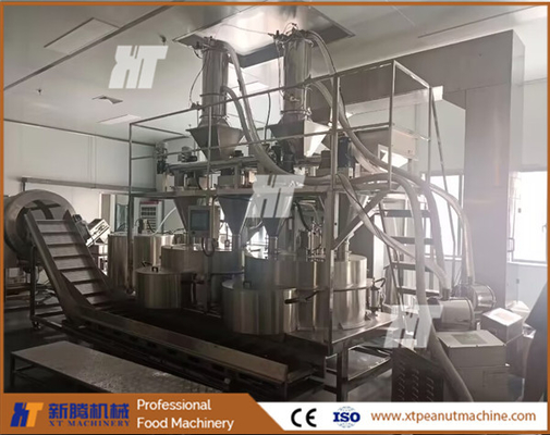 PLC Kontrolörü Otomatik Fıstık Kaplama Makinesi Fıstık Kaplayıcı Fıstık Burger Makinesi