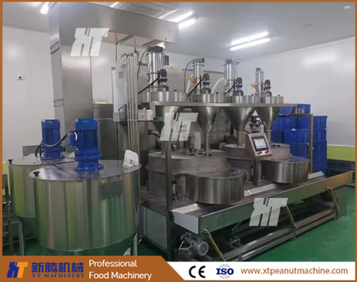PLC Kontrolörü Otomatik Fıstık Kaplama Makinesi Fıstık Kaplayıcı Fıstık Burger Makinesi