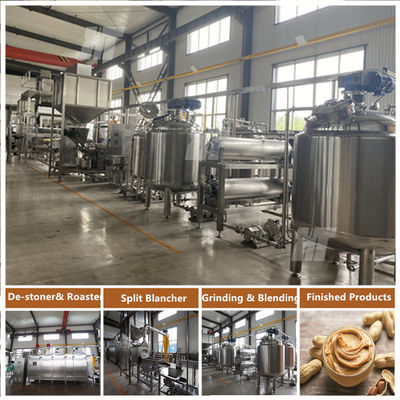 PLC işletilen Fıstık ezmesi işleme tesisi Fıstık ezmesi üretim hattı Fıstık pastası öğütme
