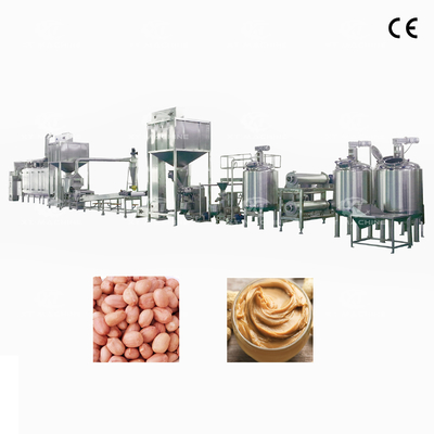 İyi bir fiyat. PLC Fıstık ezmesi hattı Fıstık ezmesi işleme tesisi Fıstık ezmesi yapma makinesi 1000kg/h-5000kg/h çevrimiçi
