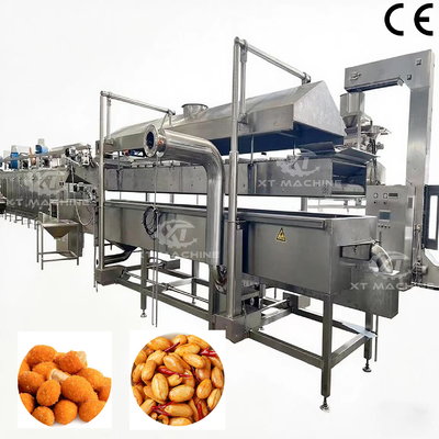İyi bir fiyat. SUS304 500～800 Kg/saat Otomatik Sürekli Kızartma Makinesi Atıştırmalık Yiyecekler Patates Kızartması Kuruyemiş Et Yer Fıstığı Endüstriyel Sınıf çevrimiçi