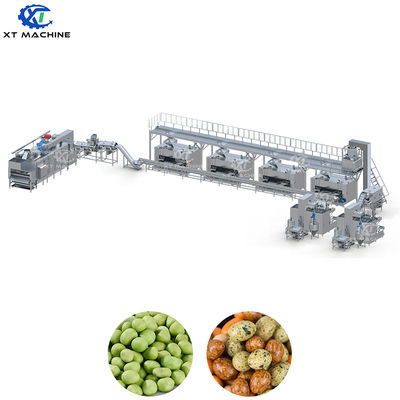 PLC kontrolü ve 304 gıda sınıfı paslanmaz çelik ile tam otomatik 500-1000kg/h fıstık kaplama makinesi