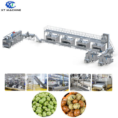 500-1000kg/h Kapasite Gıda Sınıfı Paslanmaz Çelik 304 Fıstık Kaplama Makinesi Fındık Kaplama ve Pişirme Üretim Hatı için PLC Kontrolü
