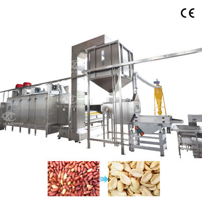 İyi bir fiyat. Bölünmüş Fıstık Haşlama Makinesi Hava Soyma Makinesi %100 Kırılma Oranı ve 800-1000kg/saat Kapasite çevrimiçi