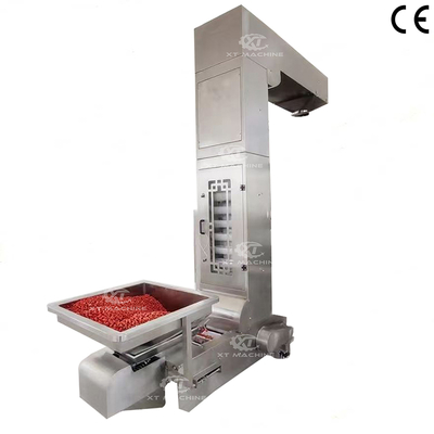 Gıda kalitesi paslanmaz çelik 304 1000kg/h Z Tipi Asansör Taşıyıcı Vertikal Transfer Paketleme hattı meyve/ sebze/ tahıl/ fındıklar için