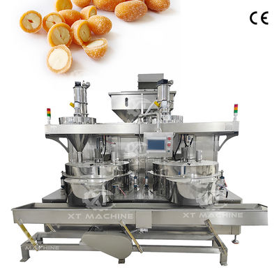 500-1000kg/saat Kaplamalı Yer Fıstığı Burger Yapma Makinesi, PLC Kontrollü Kaju Kaplama Makinesi Gıda Sınıfı