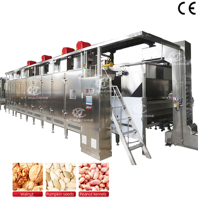 İyi bir fiyat. Sürekli Fındık Kızartma Makinesi 500-2000kg/h PLC Kontrol 220V/380V çevrimiçi