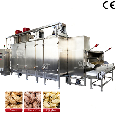 İyi bir fiyat. Sürekli Fındık Kavurma Makinesi 500kg/saat PLC Kontrollü Paslanmaz Çelik çevrimiçi