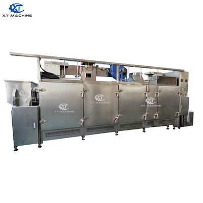 İyi bir fiyat. Continuous Nut Roasting Machine with PLC Control 300-5000kg/h Capacity and Stainless Steel Construction çevrimiçi