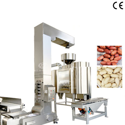İyi bir fiyat. Gelişmiş Sıcak Hava Fıstık/Pistachio/Hazelnut Blanching Makinesi 500-600kg/h Kapasite ve PLC Kontrol Sistemi çevrimiçi