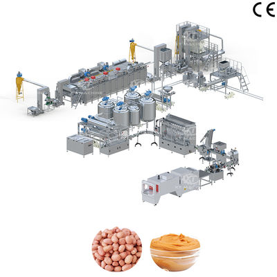 Tam otomatik fıstık ezmesi/kaşev fıstığı ezmesi/pistaço ezmesi üretim hattı 200-2000kg/saat ve PLC kontrolü