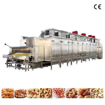 1000kg/h PLC Kontrol SS304 Fındık Kızartma Makinesi Gıda İşleme Tesisleri için Uygun Ticari Fırın