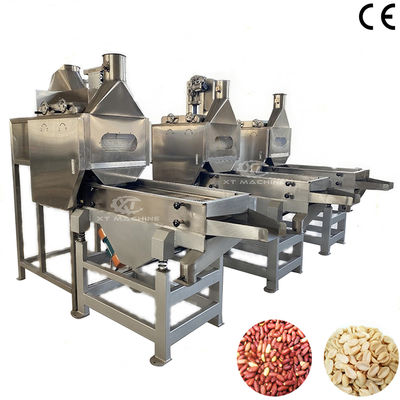 PLC Kontrollü Fıstık Blanching Makinesi 800-1000kg/h Kapasite Fındık Kesme / Fıstık ezmesi işleme hattı