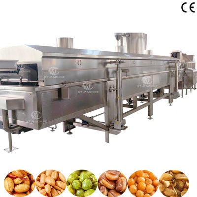 İyi bir fiyat. SUS304 500~1000kg/h Fındık Yemleri İşleme için Otomatik Sürekli Japon Fasulyesi Kızartma Makinesi çevrimiçi