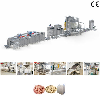 İyi bir fiyat. Endüstriyel Sınıf Paslanmaz Çelik 304 Kavrulmuş Fındık Haşlama Üretim Hattı 500-1000 kg / saat Kapasiteli Haşlanmış Fıstık İşleme Tesisi çevrimiçi