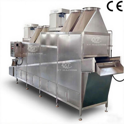 İyi bir fiyat. 500kg/h Fındık Kızarmış Gıda Soğutma Makinesi Fındık Soğutma Taşıyıcı Sistemi Badem Fındığı Makadamiya Fındıkları İçin çevrimiçi