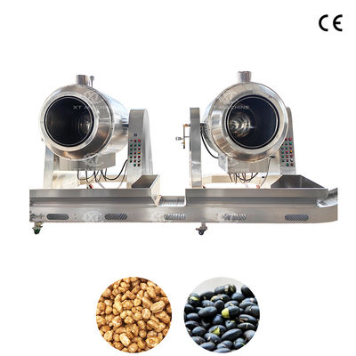 İyi bir fiyat. Büyük Kapasiteli Davul Kızartma Makinesi Yeşil Fasulyeler Wok Makinesi çevrimiçi