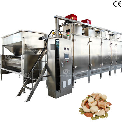 İyi bir fiyat. 220V/380V PLC Kontrolü Küçük Fındık Kızartma Makinesi Yer fıstığı fındık fırın makinesi 300kg/h-500kg/h Gıda İşleme için çevrimiçi