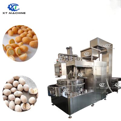 İyi bir fiyat. PLC Controlled Coating Machine for Dough Peanuts/Flavored Coffee Beans/Nuts High-Speed Spinning Automatic Batch Coating Machine çevrimiçi