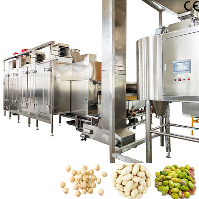 1000-1200kg/h Paslanmaz çelik 304 Blanched Fıstık Üretim Hattı Fıstık Kırmızı Deri Çıkarma Makinesi Gıda İşleme Tesisleri için Uygun