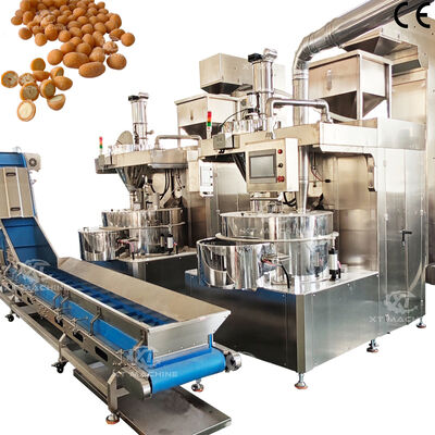 500kg/h-1000kg/h Otomatik Fındık Kaplama Makinesi Yemek Fabrikası için PLC Kontrol Sistemi ile Kapalı Fındık Yapma Makinesi