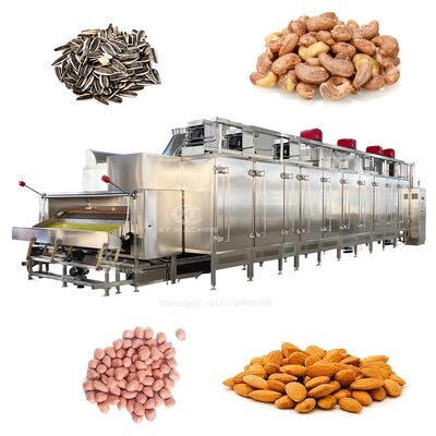 İyi bir fiyat. PLC kontrolü ile sürekli fındık fırını Paslanmaz Çelik Gıda sınıfı ve 2000kg/saat Tuzlu fıstık yapmak için kapasite çevrimiçi
