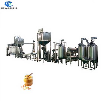 İyi bir fiyat. SUS 304 Paslanmaz Çelik Yapısı ile Tamamen Kapalı Çoklu Formül Fıstık Tereyağı Üretim Hatı çevrimiçi