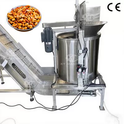 304 paslanmaz çelik fıstık kızartma makinesi akıllı sıcaklık kontrolü ve 300kg/saat kapasite