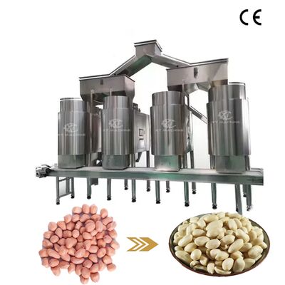 İyi bir fiyat. Büyük Kapasite 1000-1200kg/h 304SUS Yerfıstığı Blanching Makinesi Gıda İşleme için 98% Blanching Hızı ile çevrimiçi