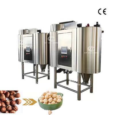 İyi bir fiyat. 500 kg/h SUS304 Fıstık Blanching Makine yüksek verimlilikta soyma için PLC kontrolü ile çevrimiçi