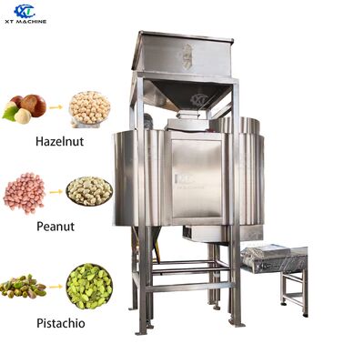 İyi bir fiyat. Yüksek verimlilik 500-1000kg/h Sıcak Hava Fıstık/Fındık/Pistaço Blanching Makine 98% Peeling Hızı ile çevrimiçi