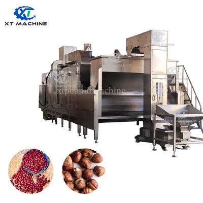 İyi bir fiyat. 304 Paslanmaz Çelik Sürekli Kuşak Mürekkep Kızartıcısı PLC Kontrolü ve Yer fıstığı / Tohum / Badem / Kaşev Kızartması için 3000kg / saatlik Kapasite çevrimiçi