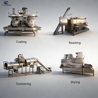500-1000kg/h Siemens PLC ile SUS304 Fıstık Kaplama Makinesi