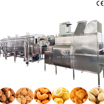 İyi bir fiyat. Fındık İşleme Tesisleri için 500-1000kg/saat Kapasiteli Tam Otomatik SUS304 Yer Fıstığı Kaplama ve Kızartma Üretim Hattı çevrimiçi