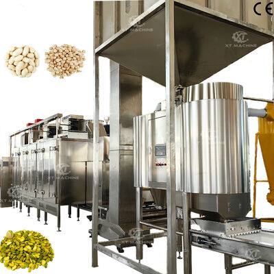 İyi bir fiyat. Ticari 1000kg/sa-2000kg/sa Yer Fıstığı/Fındık/Antep Fıstığı Kavurma ve Haşlama Üretim Hattı Paslanmaz Çelik 304 Yapı çevrimiçi