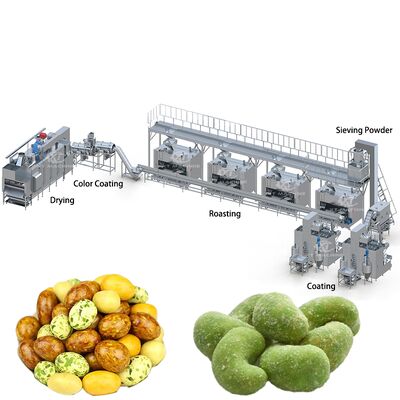 İyi bir fiyat. Balık Derisi Fıstık / Çıtır Kaplamalı Fıstık Yapma Hattı Endüstriyel 500-1000kg / h Kapasiteli Kaplamalı Fıstık İşleme Hattı çevrimiçi