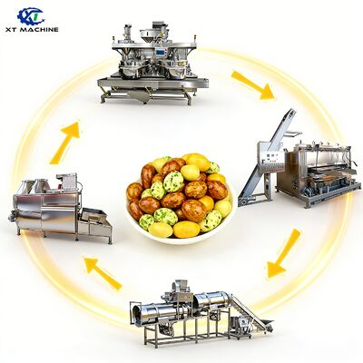 İyi bir fiyat. 500-1000kg/h Kapasite SUS304 Mısır işleme için PLC kontrolü ile gıda sınıfı fıstık kaplama makinesi çevrimiçi