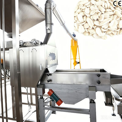 Bölünmüş Fıstık çekirdeği Blanching Makinesi Yüksek hassasiyetli Fıstık Kesme ve Blanching Makinesi