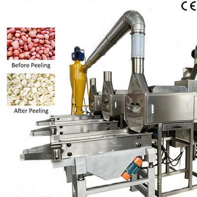 İyi bir fiyat. SUS304 1000kg/h-2000kg/h Fıstık Kesme ve Blanching Makinesi Blanched Fıstık Output için Hava Peeling Makinesi çevrimiçi